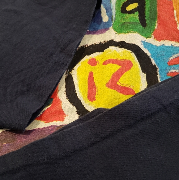 Vintage 90s Fred Babb What Iz Art Spell Out Short Sleeve T-Shirt Men's - sz XL - Picture 6 of 6